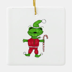 Ornement En Céramique Elfe de grenouille