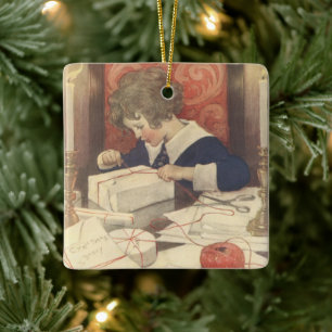 Ornement En Céramique Emballage des cadeaux de Noël, Jessie Willcox Smit