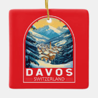 Emblème d'art voyage Davos Suisse