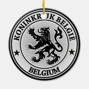 Ornement En Céramique Emblème rond de Belgique