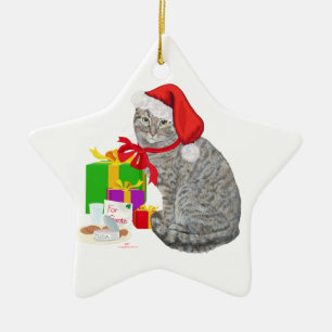 Ornement En Céramique En attendant le Père Noël