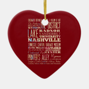 Ornement En Céramique Endroits célèbres de Nashville, Tennessee
