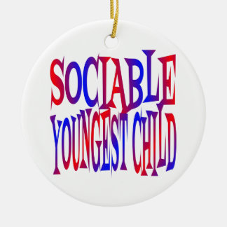 Ornement En Céramique Enfant le plus jeune sociable