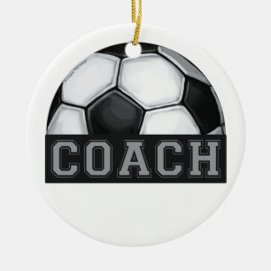 Ornement En Céramique Entraîneur de football