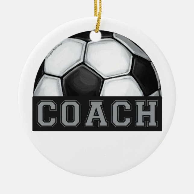 Ornement En Céramique Entraîneur de football (Devant)
