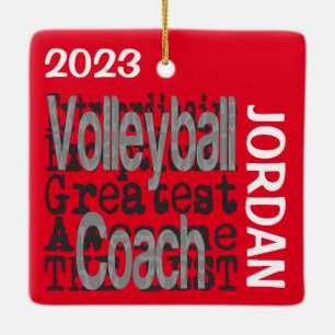 Ornement En Céramique Entraîneur de volleyball Extraordinaire CUSTOM