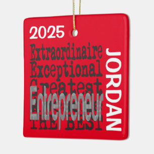 Ornement En Céramique Entrepreneur Extraordinaire PERSONNALISÉ