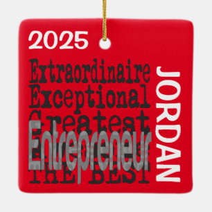 Ornement En Céramique Entrepreneur Extraordinaire PERSONNALISÉ