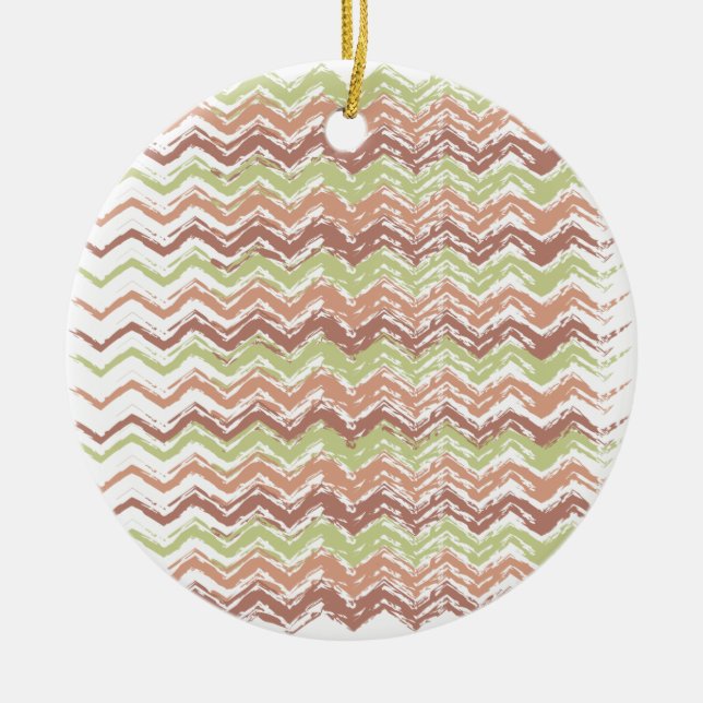Ornement En Céramique Épice de scribble Chevron ZigZag (Devant)