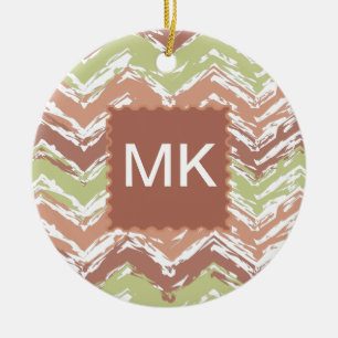 Ornement En Céramique Épice de scribble Chevron ZigZag