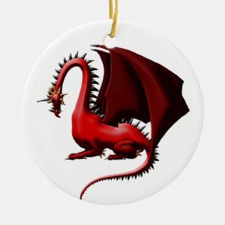 Ornement En Céramique Épine, le dragon rouge