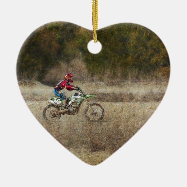Ornement En Céramique Équitation Vélo De Chemin (Devant)