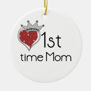 Ornement En Céramique Ęrs cadeaux de maman de fois de princesse Heart