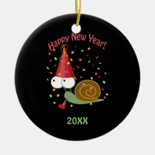Ornement En Céramique Escargot de bonne année