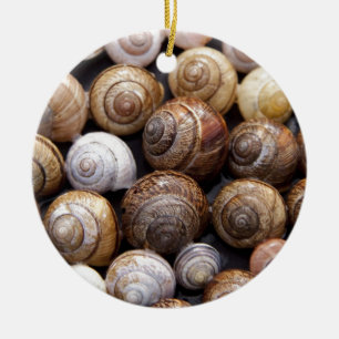 Ornement En Céramique Escargots