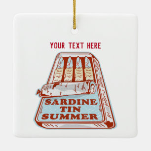 Ornement En Céramique Été de Sardine