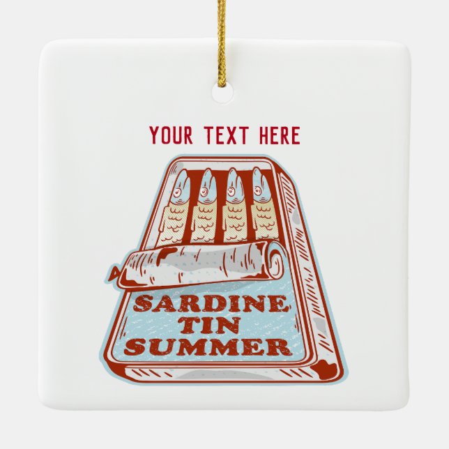 Ornement En Céramique Été de Sardine (Dos)