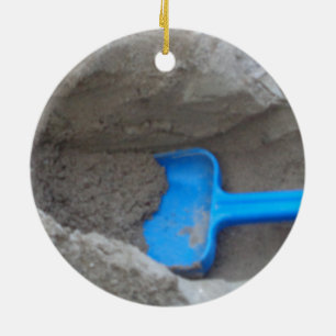 Ornement En Céramique Été Plage creusant le sable, Scoop, jouer