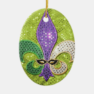 Ornement En Céramique Étincelle de bijou de Fleur De Lis la