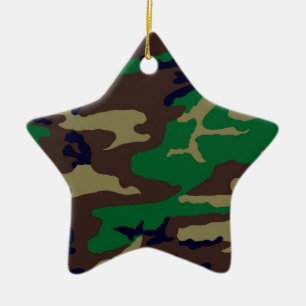 Ornement En Céramique Étoile de camouflage de Woodland