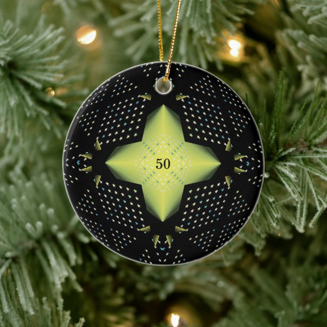 Ornement En Céramique Étoile du 50e anniversaire (Arbre)