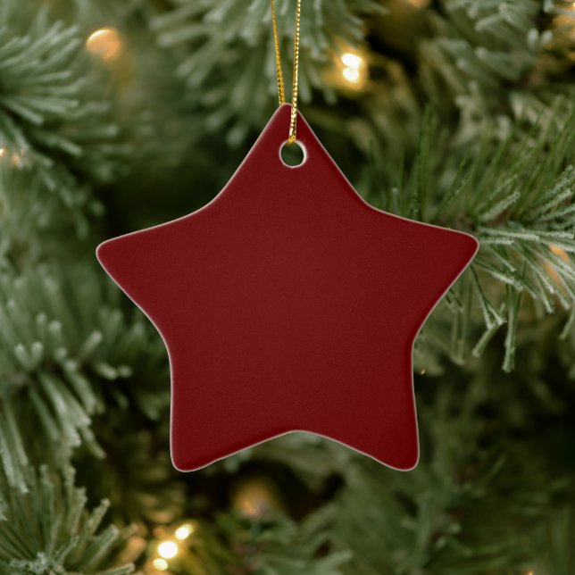 Ornement en céramique étoile rouge sang (Arbre)