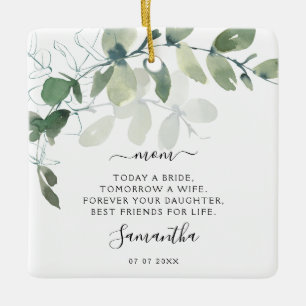 Ornement En Céramique Eucalyptus mère de la mariée Keepsaké