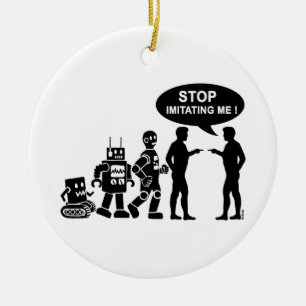 Ornement En Céramique Évolution de robot
