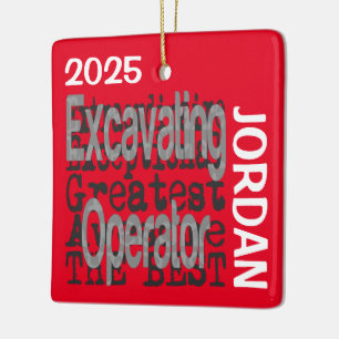 Ornement En Céramique Excavateur Extraordinaire CUSTOM