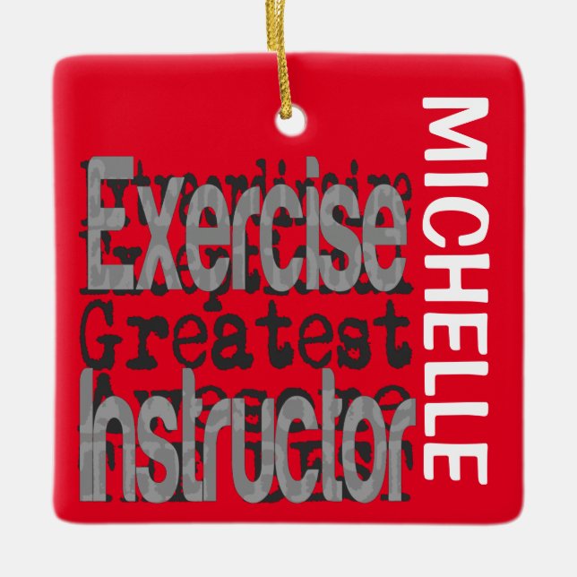 Ornement En Céramique Exercice Instructor Extraordinaire CUSTOM (Devant)