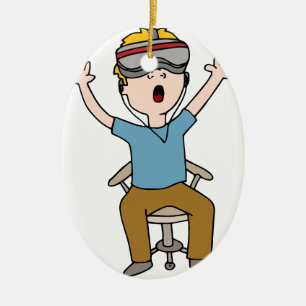 Ornement En Céramique Exploration d'espace de réalité virtuelle