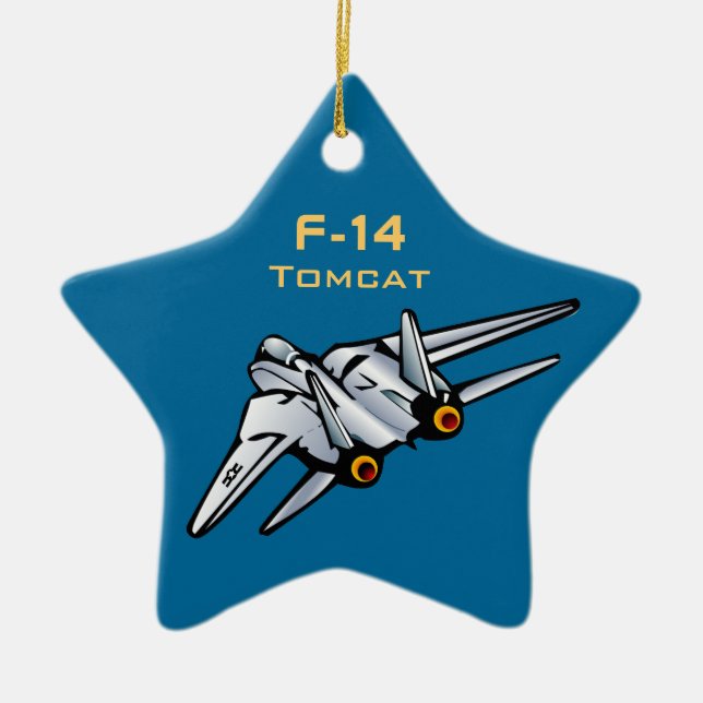 Ornement En Céramique F-14 Tomcat Jet (Devant)