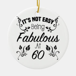 Ornement En Céramique Fabuleux 60e anniversaire