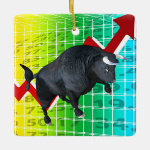 Ornement En Céramique Facturation du marché Bull