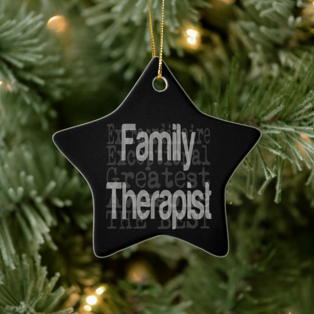 Ornement En Céramique Family Therapist Extraordinaire (Arbre)