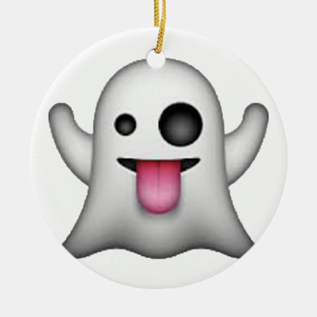 Ornement En Céramique Fantôme - Emoji (Devant)