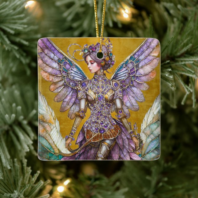 Ornement En Céramique Fée de prune de sucre bijoux (Arbre)