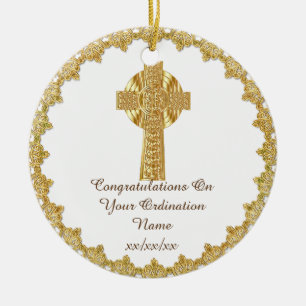 Ornement En Céramique Félicitations Cadeau d'ordination nouvellement ord
