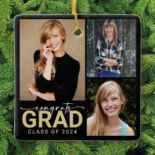 Ornement En Céramique Félicitations Grad Grad Grad Graduation Photo Keep