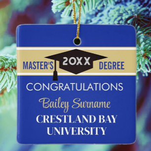 Ornement En Céramique Félicitations Master Degree