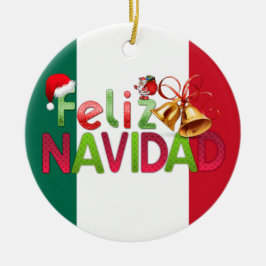 Ornement En Céramique Feliz Navidad