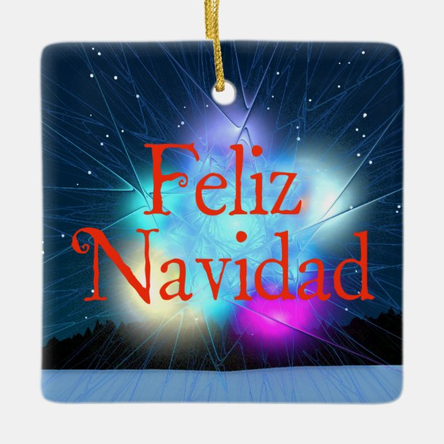 Ornement En Céramique Feliz Navidad - Jack Frost (Devant)