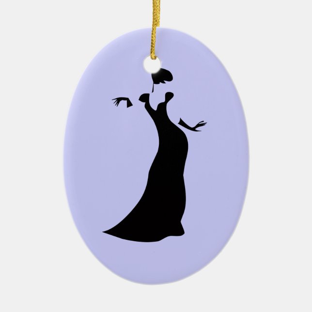 Ornement En Céramique Femme en robe formelle (Devant)