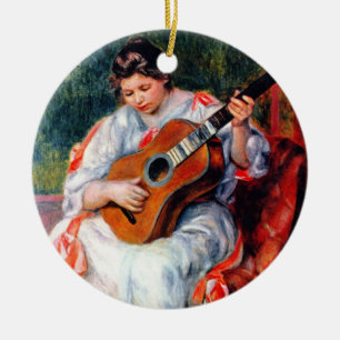 Ornement En Céramique Femme jouant de la guitare de Pierre Renoir