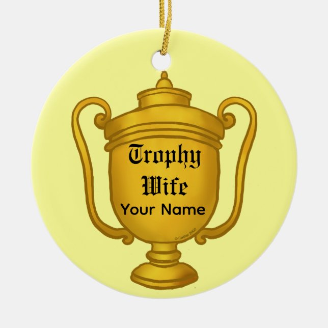 Ornement En Céramique Femme Trophée (Devant)
