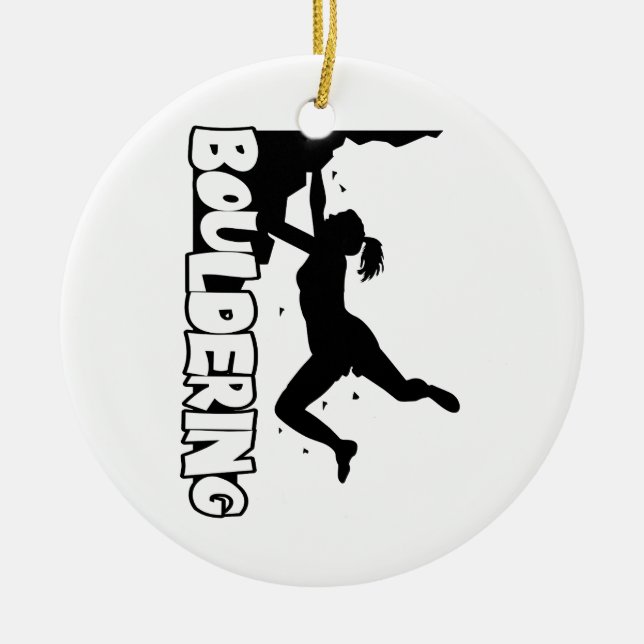 Ornement En Céramique Femmes de Bouldering_print (Devant)