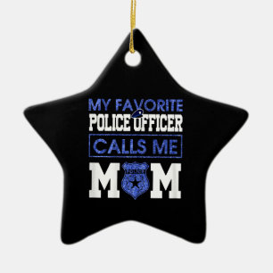 Ornement En Céramique Femmes Mon Officier De Police Préféré M'Appelle Ma