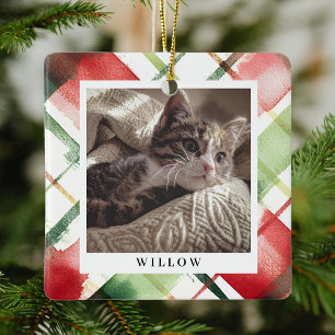 Ornement En Céramique Festin traditionnel Paid Pet Photo Noël