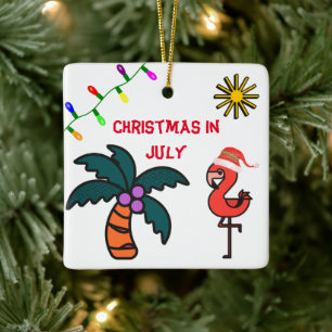 Ornement En Céramique Fête D'Été Noël En Juillet