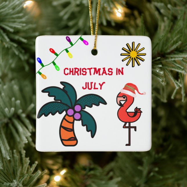 Ornement En Céramique Fête D'Été Noël En Juillet (Arbre)